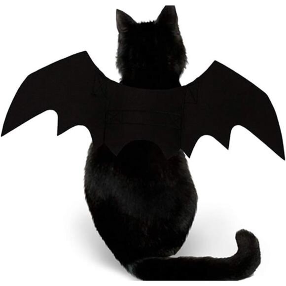 Pet Cat Bat Wings for Halloween Party Decoration, Puppy Collar Leads Cosplay - Picture 2 of 7